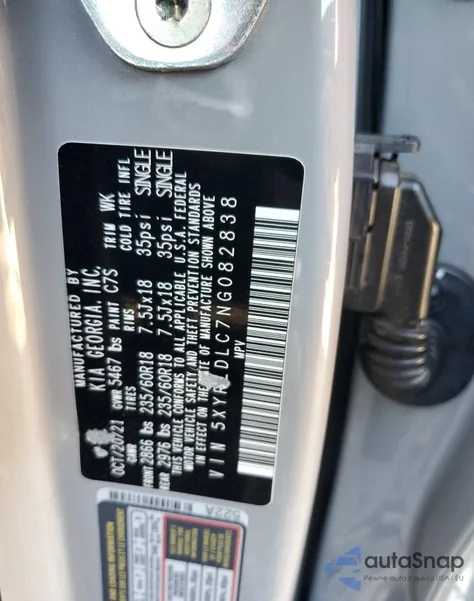 2022 Kia Sorento S из США, поврежденный, VIN 5XYRLDLC7NG082838